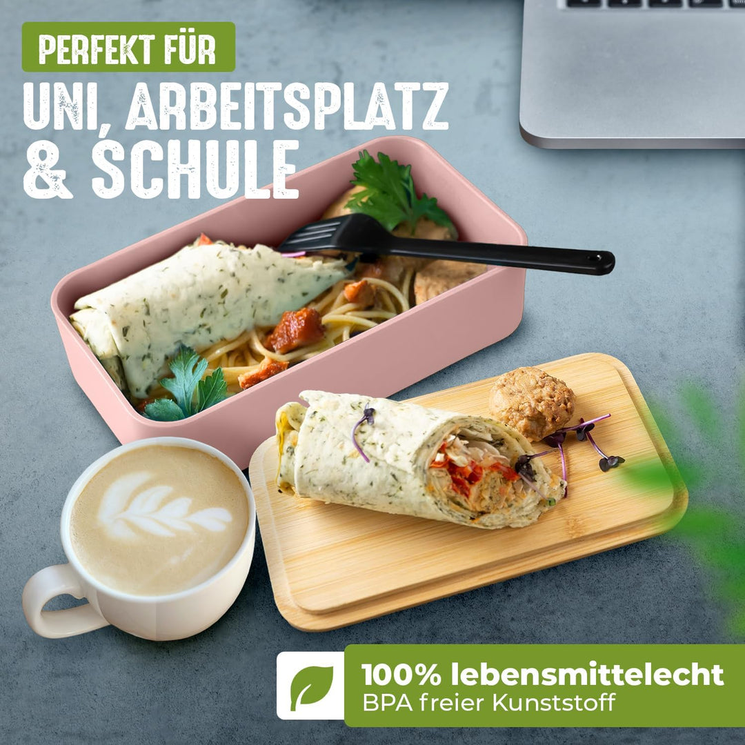 Moritz &amp; Moritz 2er Set Bento Box Kinder in Pink - Perfekte Lunchbox für Kinder und Erwachsene - Bro