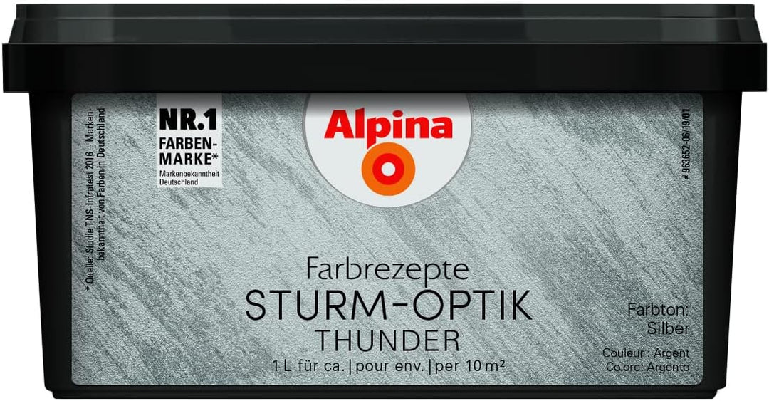 Alpina Aquarell, Farbrezepte STURM-OPTIK Silber 1 Liter