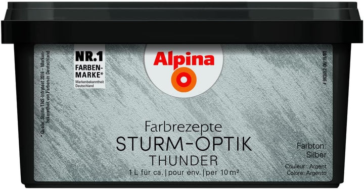 Alpina Aquarell, Farbrezepte STURM-OPTIK Silber 1 Liter