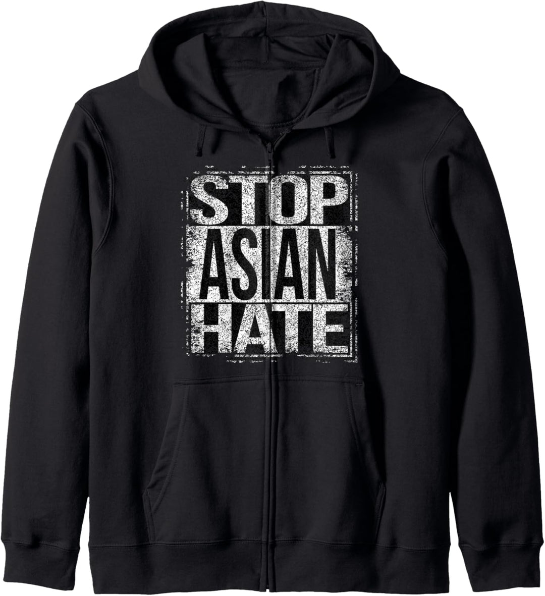 Stoppen Sie asiatischen Hass im Super-Grunge Kapuzenjacke