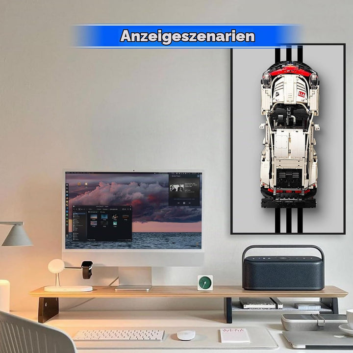 Wandschild für Lego Technic Porsche 911 RSR 42096 Wandbehang Kompatibel mit Lego Porsche Geschenkide
