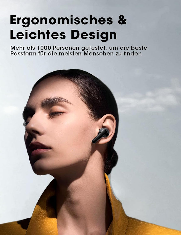 ZZU Bluetooth Kopfhörer, Kopfhörer Kabellos Bluetooth 5.4,2026 in Ear Kopfhörer mit 4 ENC Noise Canc