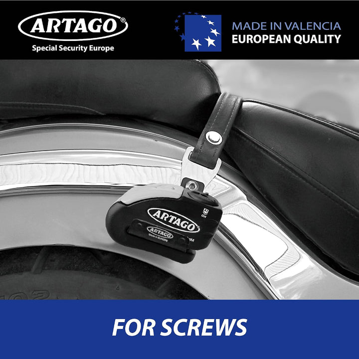 Artago K402 Universal Halterung für Motorrad Bremsscheibenschloss 30X14 und 30X10, zur Befestigung a