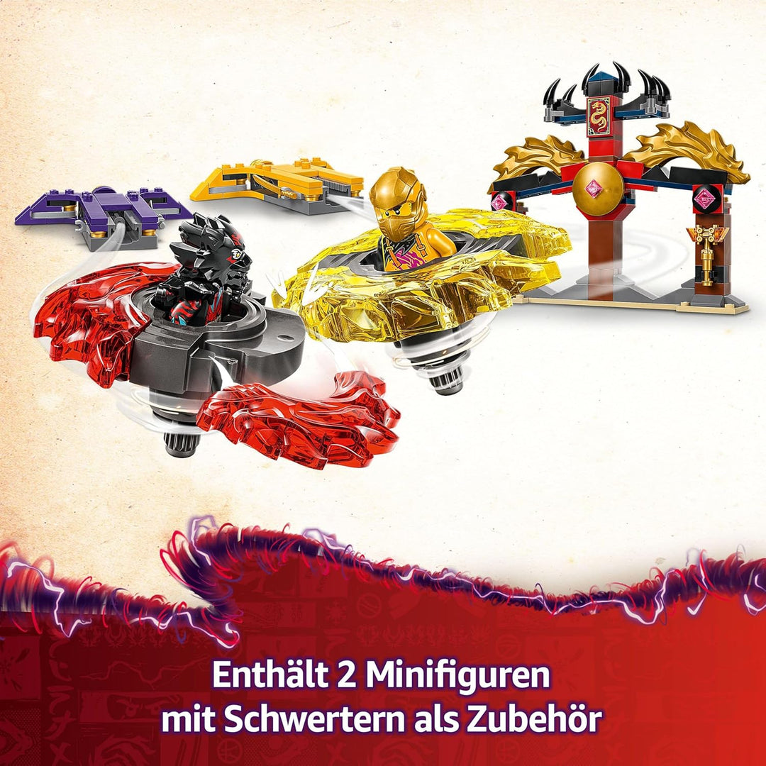 LEGO NINJAGO Drachen-Spinjitzu Battle Pack mit 2 Minifiguren - Ninja Spielzeug mit Spinner für Junge