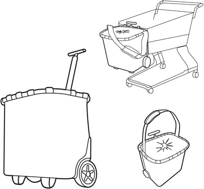 reisenthel carrycruiser – Tragbarer Einkaufstrolley mit stabilem Aluminiumrahmen, Schultergurt und h