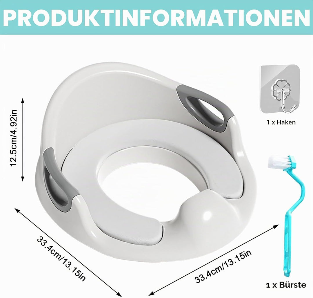 Toilettensitz Kinder,WC Sitz Kinder mit Griffen und Rückenlehne,Toilettensitze Kinder,Rutschfestes S