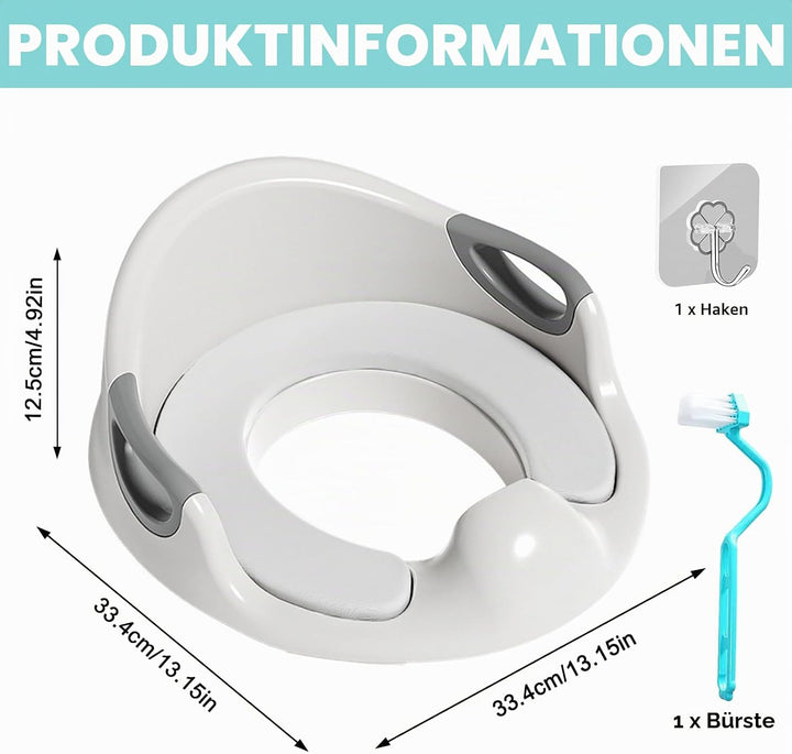 Toilettensitz Kinder,WC Sitz Kinder mit Griffen und Rückenlehne,Toilettensitze Kinder,Rutschfestes S