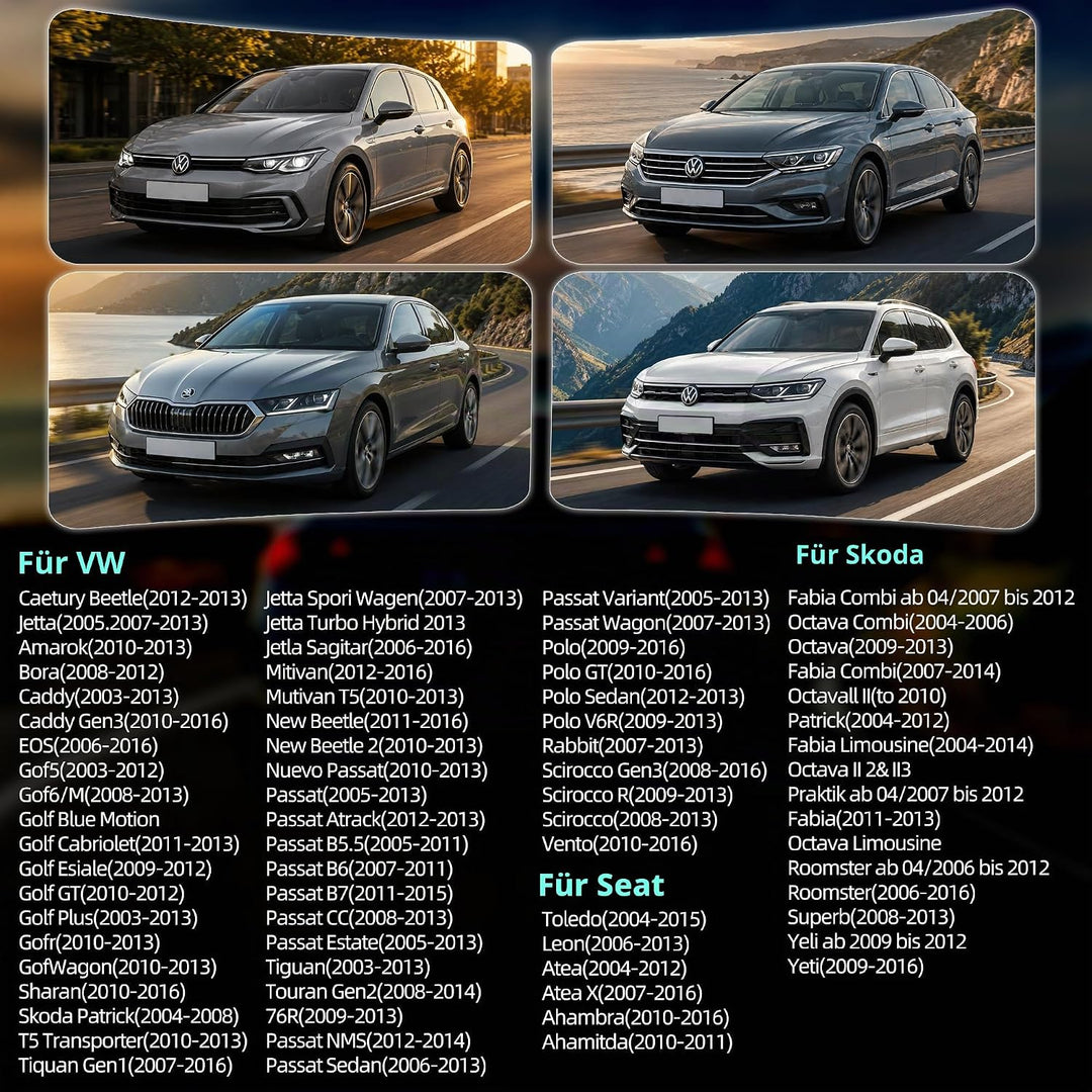 Linux Autoradio Mit Bildschirm für Golf 5 6 VW Polo 6R T5 Passat Touran Seat, 7 Zoll Wireless Carpla