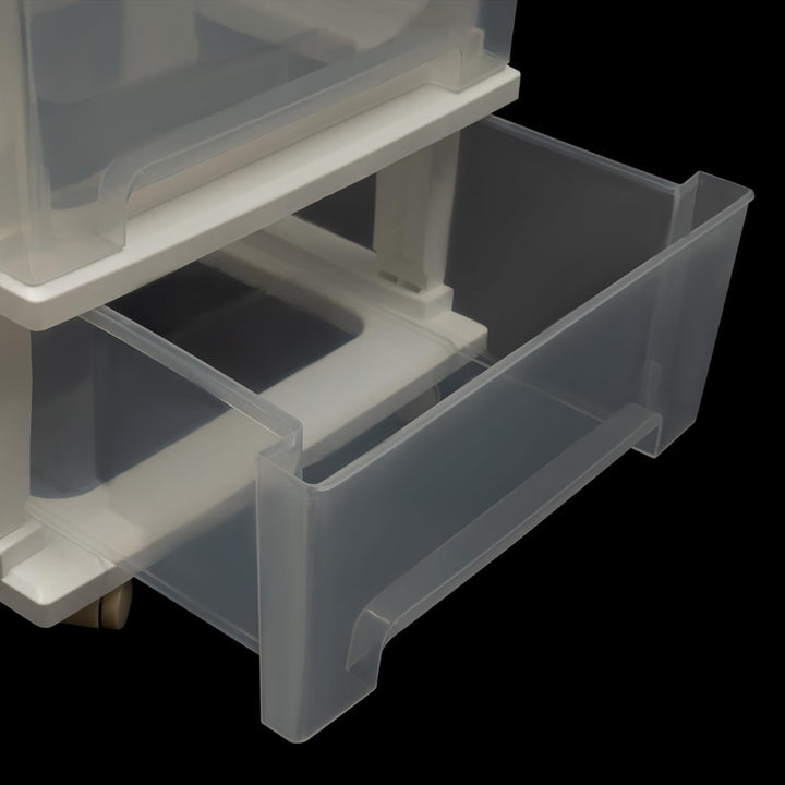 Schubladenbox aus Kunststoff mit 5 Schubladen und Rollen Rollcontainer Bürocontainer rollbar für Sch