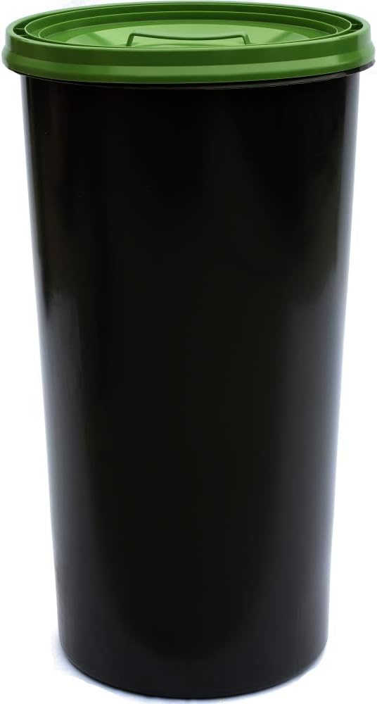 Mülleimer 60l mit geruchsdichtem Deckel (Grün), Gelber Sack Ständer, Made in Germany, Müllsackstände
