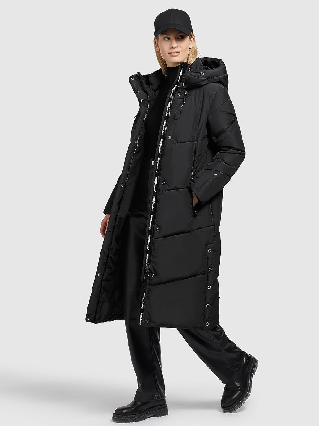khujo Sonje5 Frauen Wintermantel rosé Basics, Casual Wear, Streetwear S Schwarz, S Schwarz