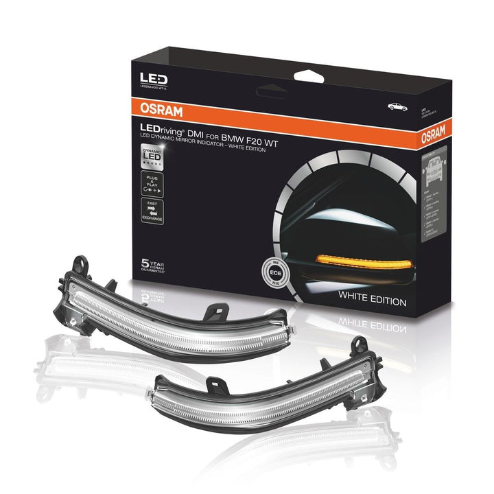 Osram LEDDMI F20 WT S LEDriving dynamischer Spiegelblinker, - White Edition, Set of 2, BMW 1-4, X1 s