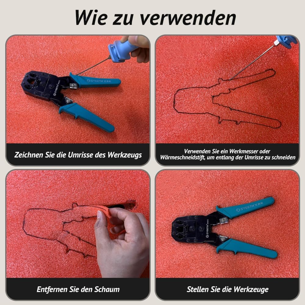 3 Stück 40x30x2.5cm recision Defined Werkzeugkiste Schaumstoff,werkzeugkisten-schaumstoff,einsätze f