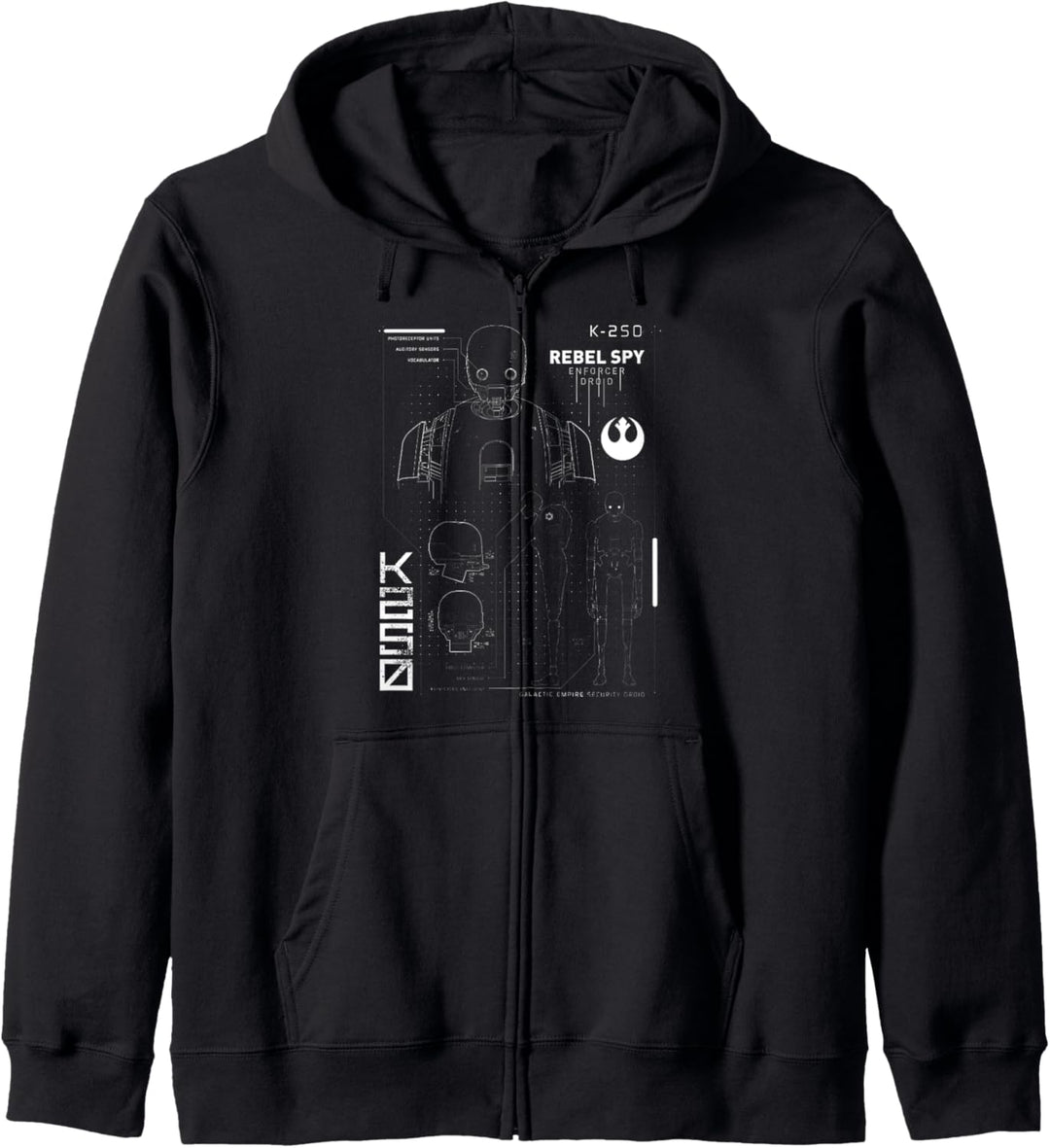 Star Wars K2SO Schematic Kapuzenjacke