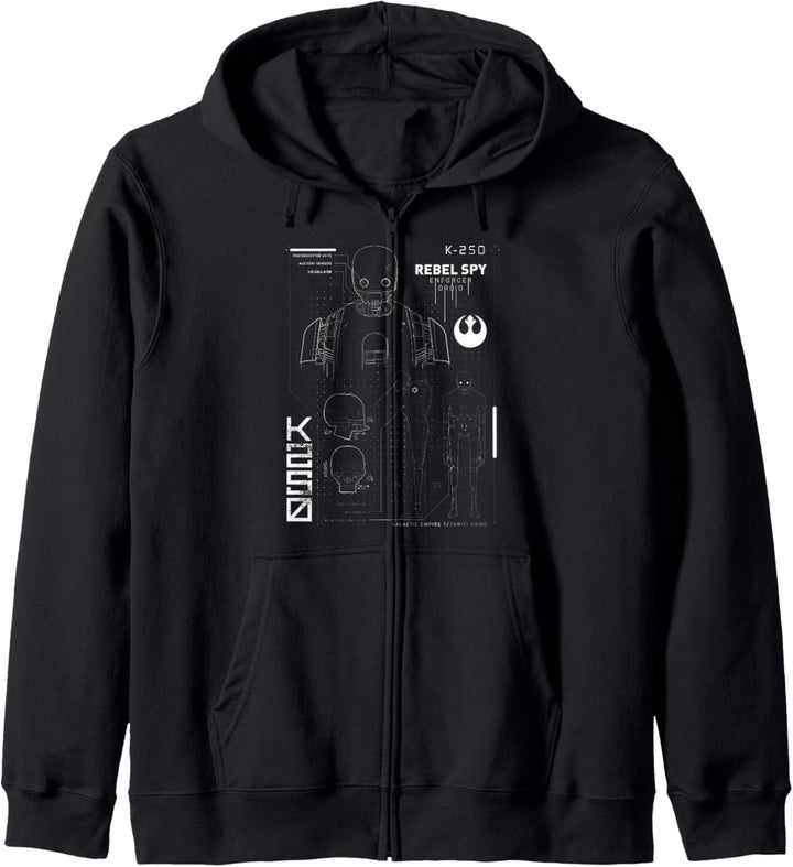 Star Wars K2SO Schematic Kapuzenjacke