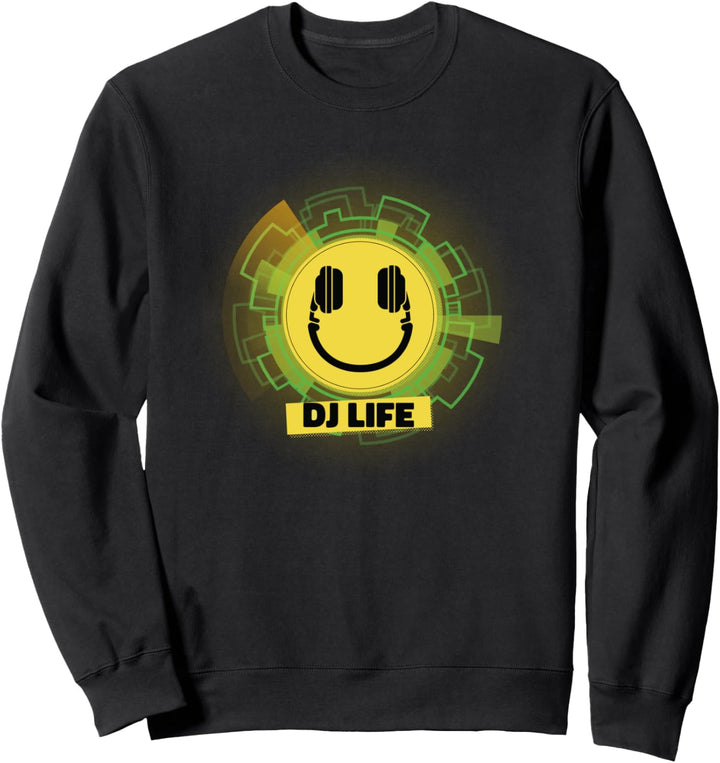 DJ Life Musik Techno und Club Party Rave Festival Musiker Sweatshirt
