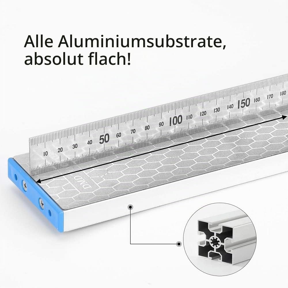 QZATACAEN Diamond Flattening Stone Lapping Plate Double Sided (400 &amp; 1200) Grit Diamond Sharpening P