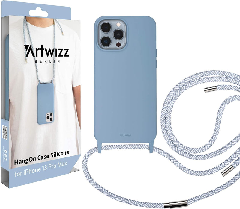 Artwizz HangOn Case kompatibel mit [iPhone 13 Pro Max] - Elastische Schutzhülle aus Silikon als Hand