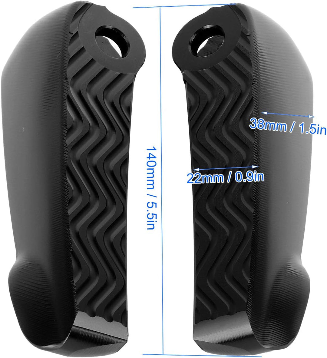Motorrad Fussrasten, 1 Paar Motorrad Hintere Fussrasten Pedalauflage Aluminium Motorrad Klappbare Fu