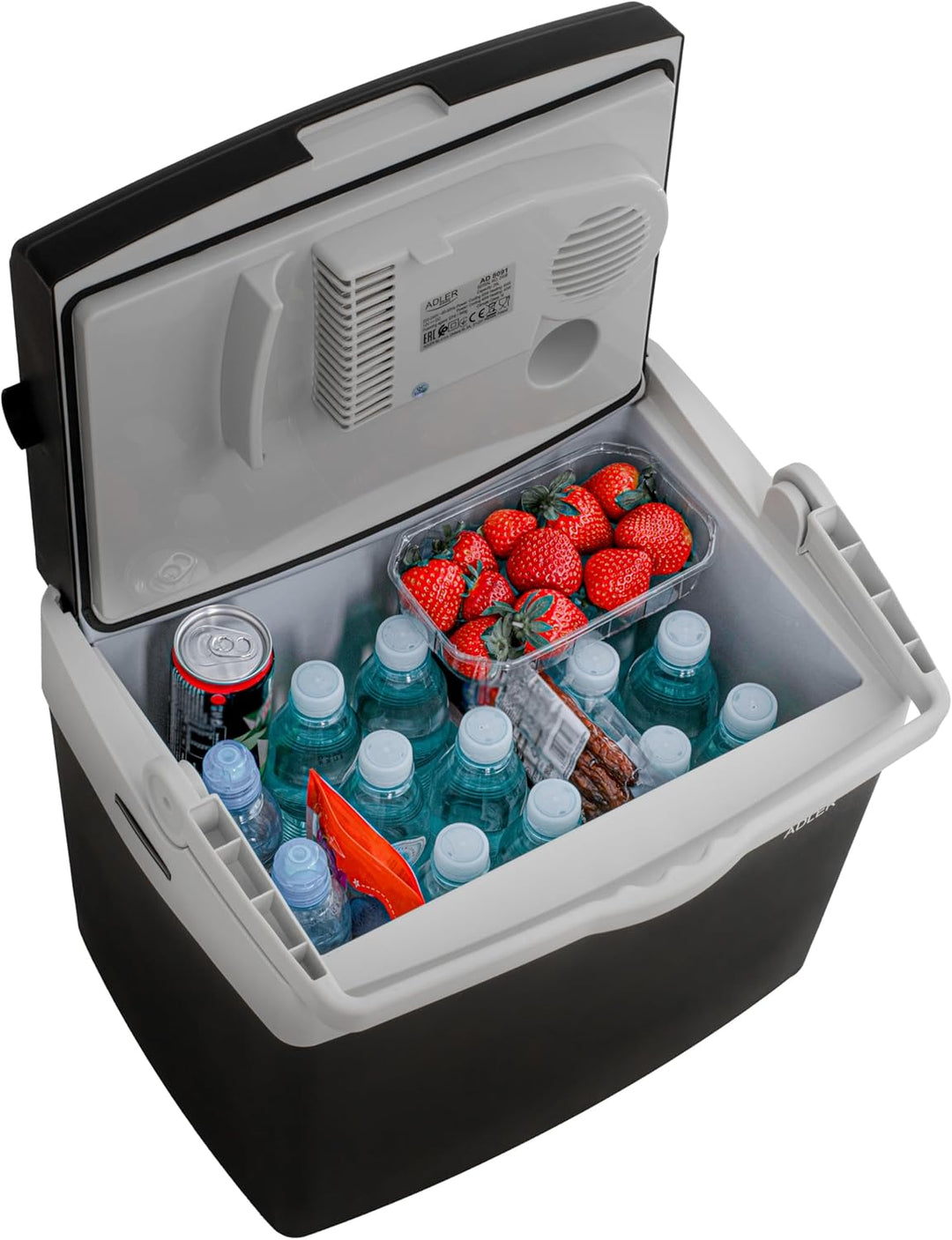 ADLER Tragbare Kühlbox 25L, HEIZUNG-KÜHLUNG-Schalter