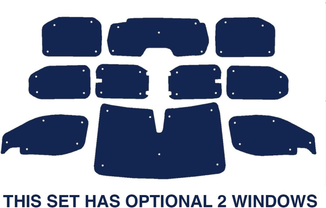 Fensterrollo-Set für Citroen Berlingo XL (ab 2018), mit Aussparung, wendbar, Thermisch XL Full Set W