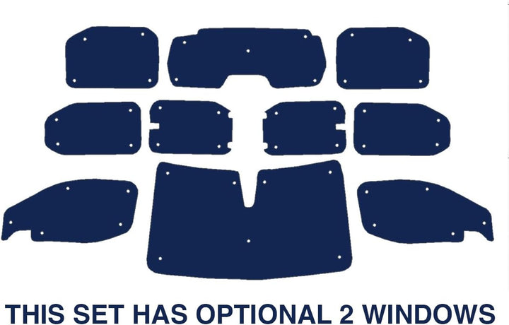 Fensterrollo-Set für Citroen Berlingo XL (ab 2018), mit Aussparung, wendbar, Thermisch XL Full Set W