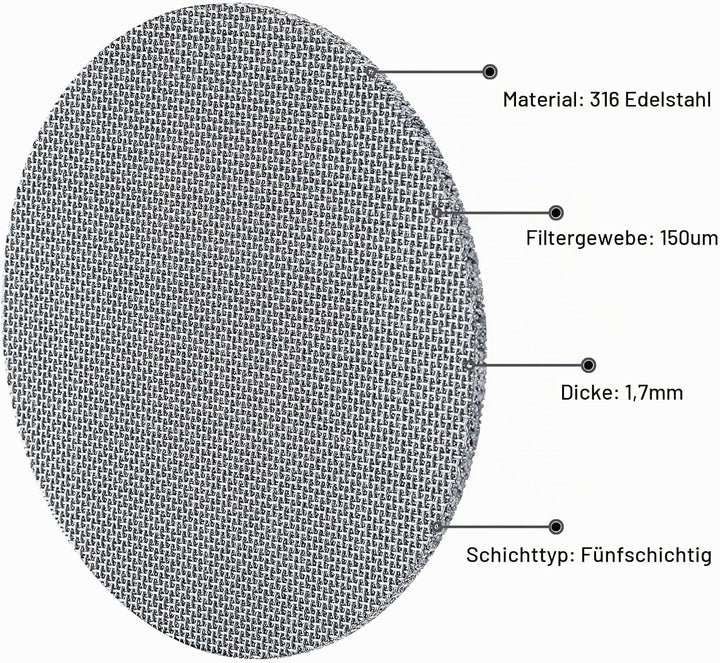 Normcore Puck-Sieb, 2 Stück, 53,3 mm, mit Ständer, wiederverwendbares Kontakt-Duschsieb mit Silikonh