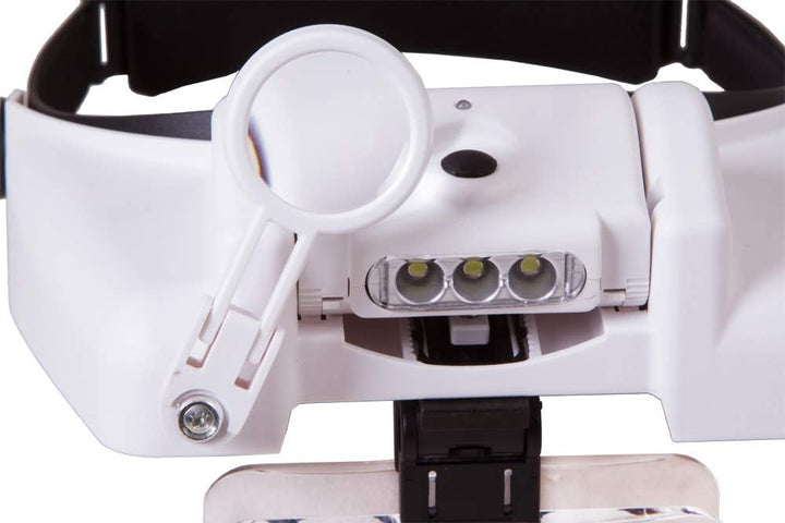 Levenhuk Zeno Vizor HR6 Per USB Wiederaufladbare Lupe — Kopfband-Lupenbrille mit LED-Licht und 1- /1