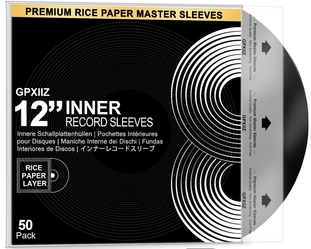 Schallplatten Innenhüllen 12 Zoll, 50 Stück Lp Schutzhüllen, Master Schallplatten Hüllen aus 3-Lagig