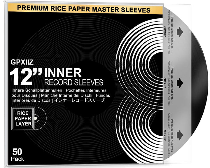 Schallplatten Innenhüllen 12 Zoll, 50 Stück Lp Schutzhüllen, Master Schallplatten Hüllen aus 3-Lagig