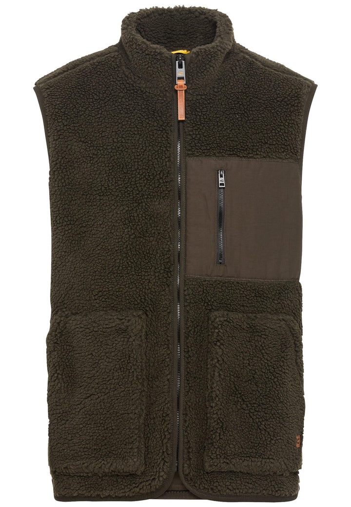 camel active Herren Strickjacke XL Dark Khaki, XL Dark Khaki