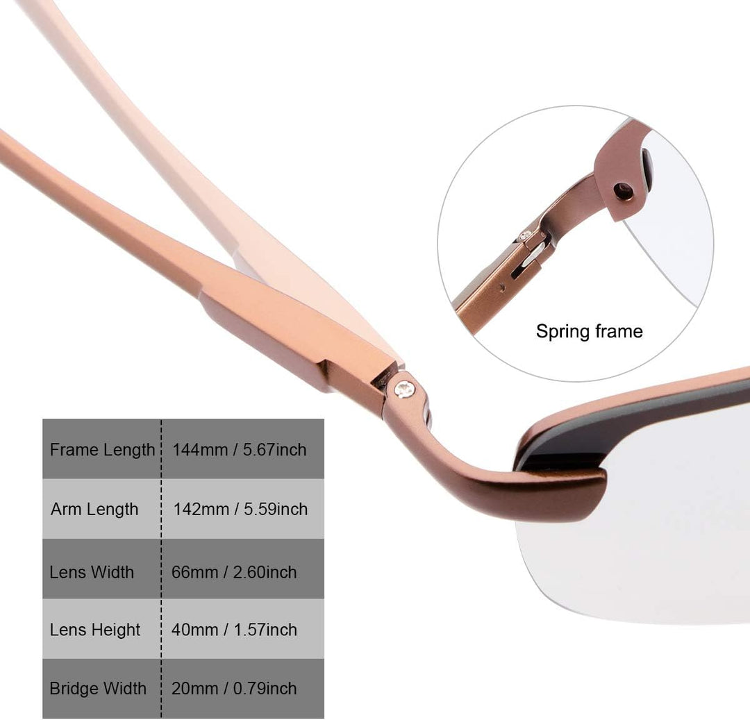 MIRYEA Herren Photochromatisch Sportbrille Polarisiert Sonnenbrille UVA UVB Brillen 3043-braun, 3043