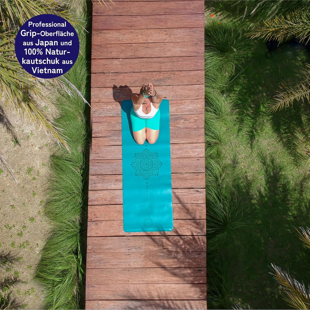 Premium Yogamatte rutschfest: Naturkautschuk rutschfest & japanische professional grip Oberfläche |