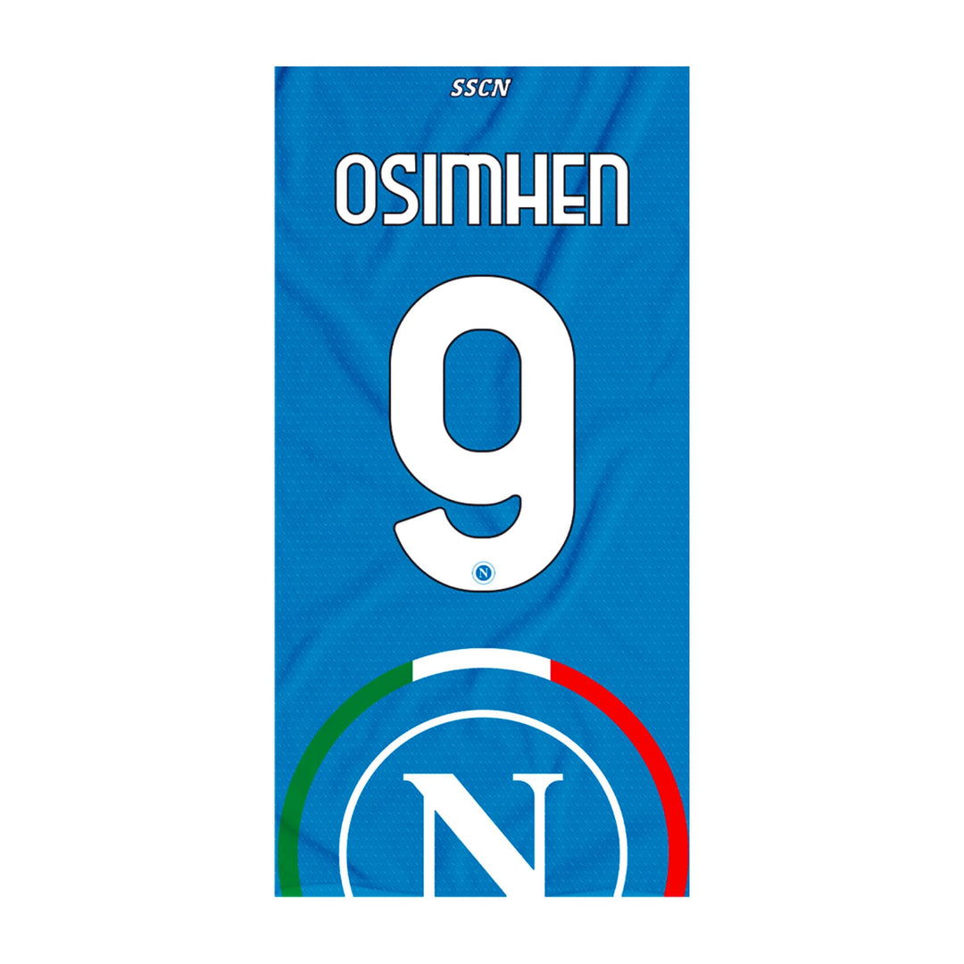 SSC Napoli Unisex – Erwachsene Osimhen Strandtuch, hellblau, TU