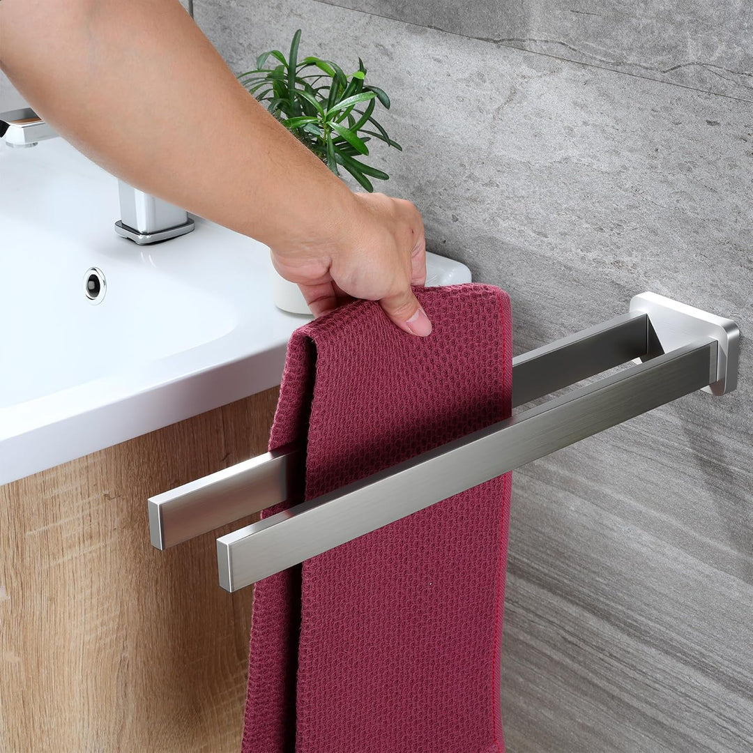 ZUNTO 40cm Wand Handtuchhalter Doppelt Edelstahl Handtuchstange, Wand Handtuchhaken Küche Handtuchst