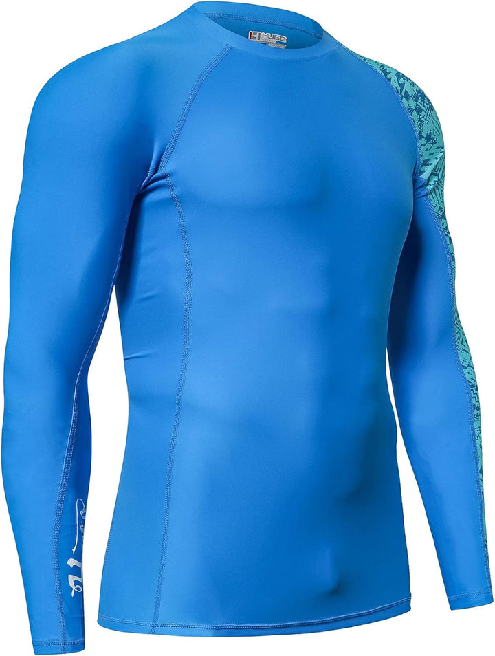 HUGE SPORTS Herren Spleiss Rashguard Langarm Rash Guard Shirt Langarmshirt alle Outdoor Aktivitäten