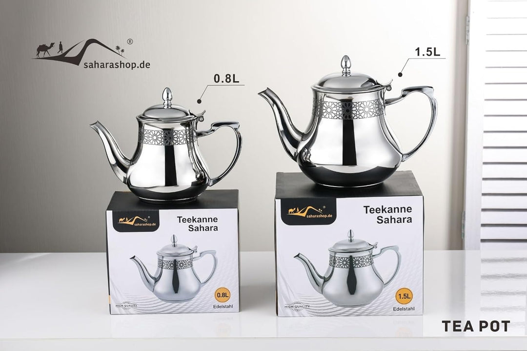 Orientalische Induktions-Teekanne 1,5 L, Orientalisch Teapot aus Messing, mit integriertem Filter, t