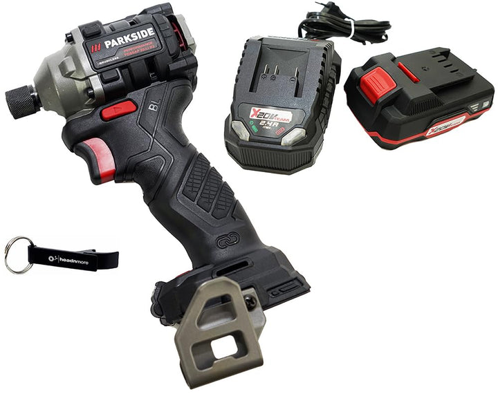 HEADNMORE® Bundle - PARKSIDE PERFORMANCE® 20V - 1/4" Akku Drehschlagschrauber PDSSAP 20 + Schlüssela