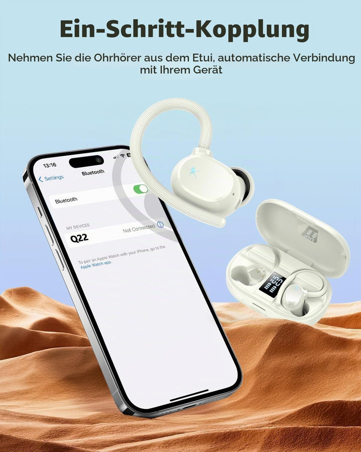Bluetooth Kopfhörer Sport, 2026 in Ear Kopfhörer Kabellos Bluetooth 5.3 mit HD Mic, Herausragender S