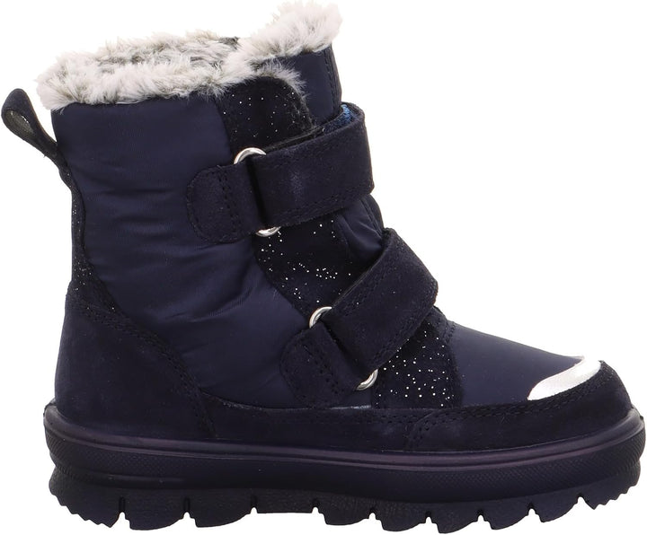 Superfit Mädchen Flavia Warm Gefütterte Gore-tex Schneestiefel 25 EU Blau Silber 8000, 25 EU Blau Si