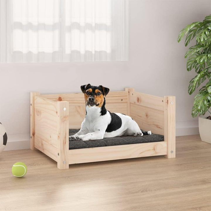 homiuse Hundebett Katzenbett 55,5x45,5x28 cm Massivholz Kiefer Hundekorb Katzenkorb Hundebett Grosse