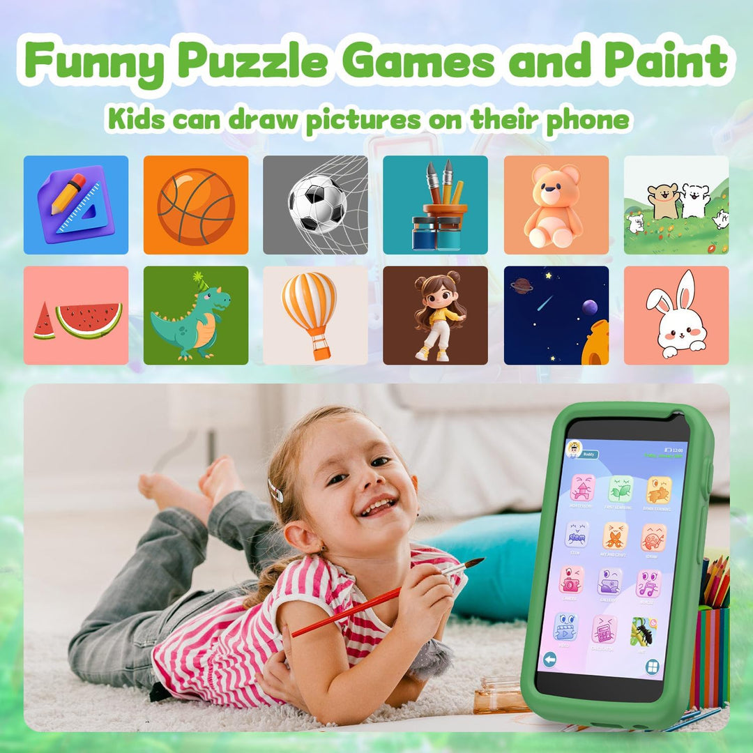 Kinder Handy Smartphone, Dinosaurier Weihnachten Geschenk Pretend Smartphone für Mädchen Jungen Alte