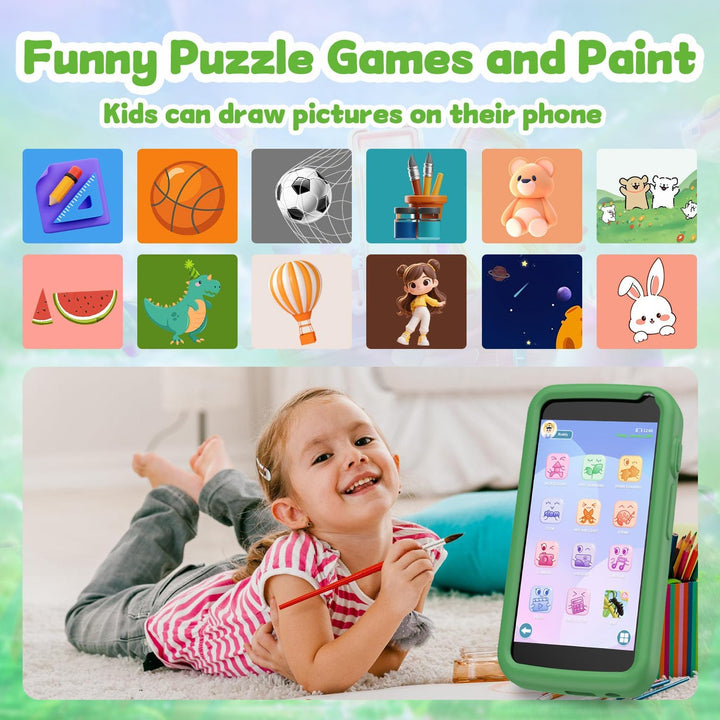 Kinder Handy Smartphone, Dinosaurier Weihnachten Geschenk Pretend Smartphone für Mädchen Jungen Alte