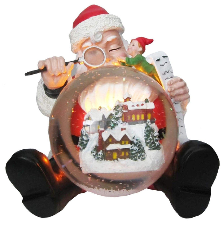 Wichtelstube-Kollektion Weihnachtsmann mit LED Beleuchtung, handbemalt und detailreich - Weihnachtsd