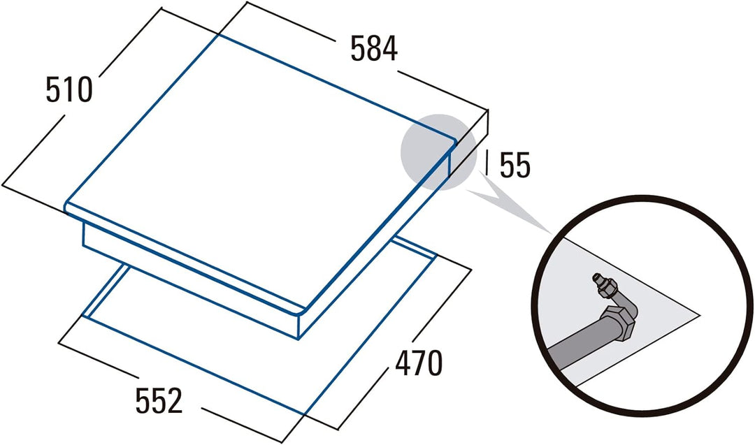 CATA ENCIMERA RCI631BK Gas 08028403 Gaskochfeld, RCI 631 schwarz