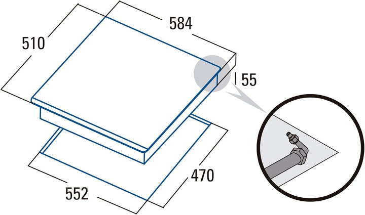 CATA ENCIMERA RCI631BK Gas 08028403 Gaskochfeld, RCI 631 schwarz