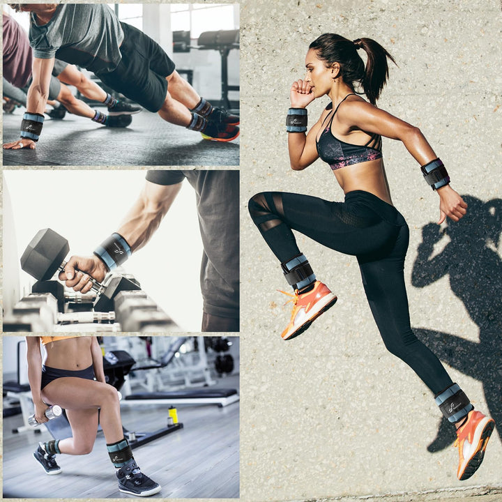 Sportneer Gewichtsmanschetten, Verstellbares Fussgelenkgewichte Set, Fuss-/Handgelenkgewicht Mansche