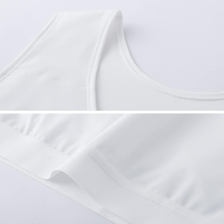 XUJI Brust Binder Transgender FTM Elastische Kompression BH Pullover Tank Top L Weiss, L Weiss