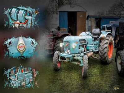 CALVENDO Puzzle Oldtimer Traktor Eicher 1000 Teile Lege-Grösse 64 x 48 cm Foto-Puzzle Bild von Peter