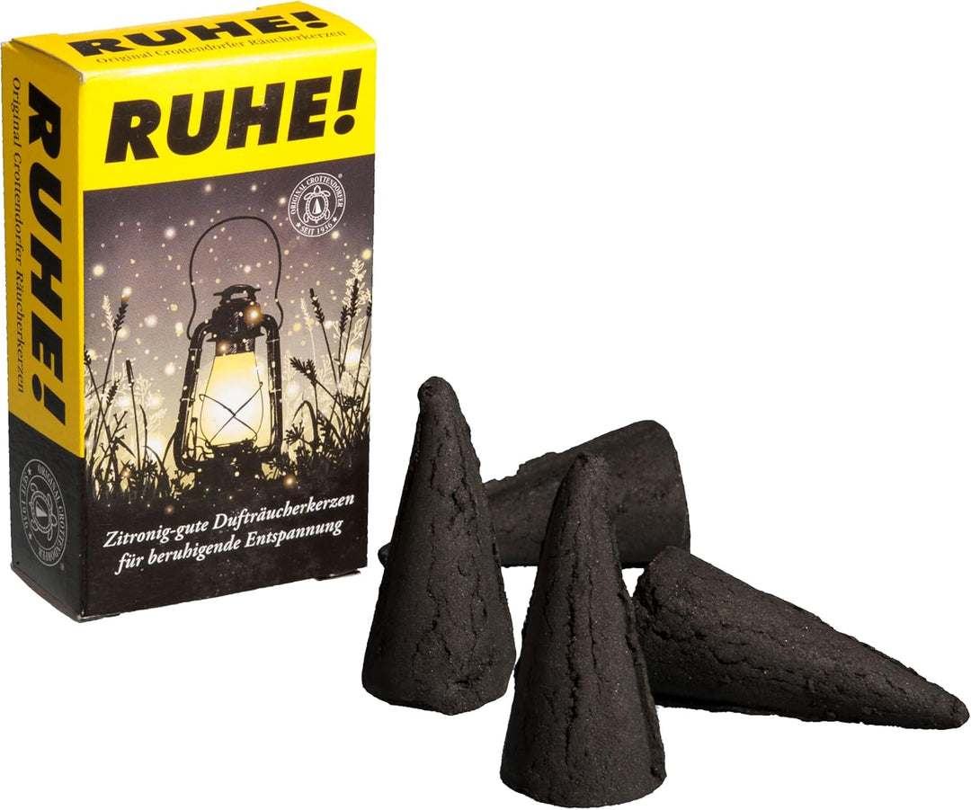 Crottendorfer Räucherkerzen Original 10 Schachteln - RUHE Riesen 4 Stück Zitronenduft